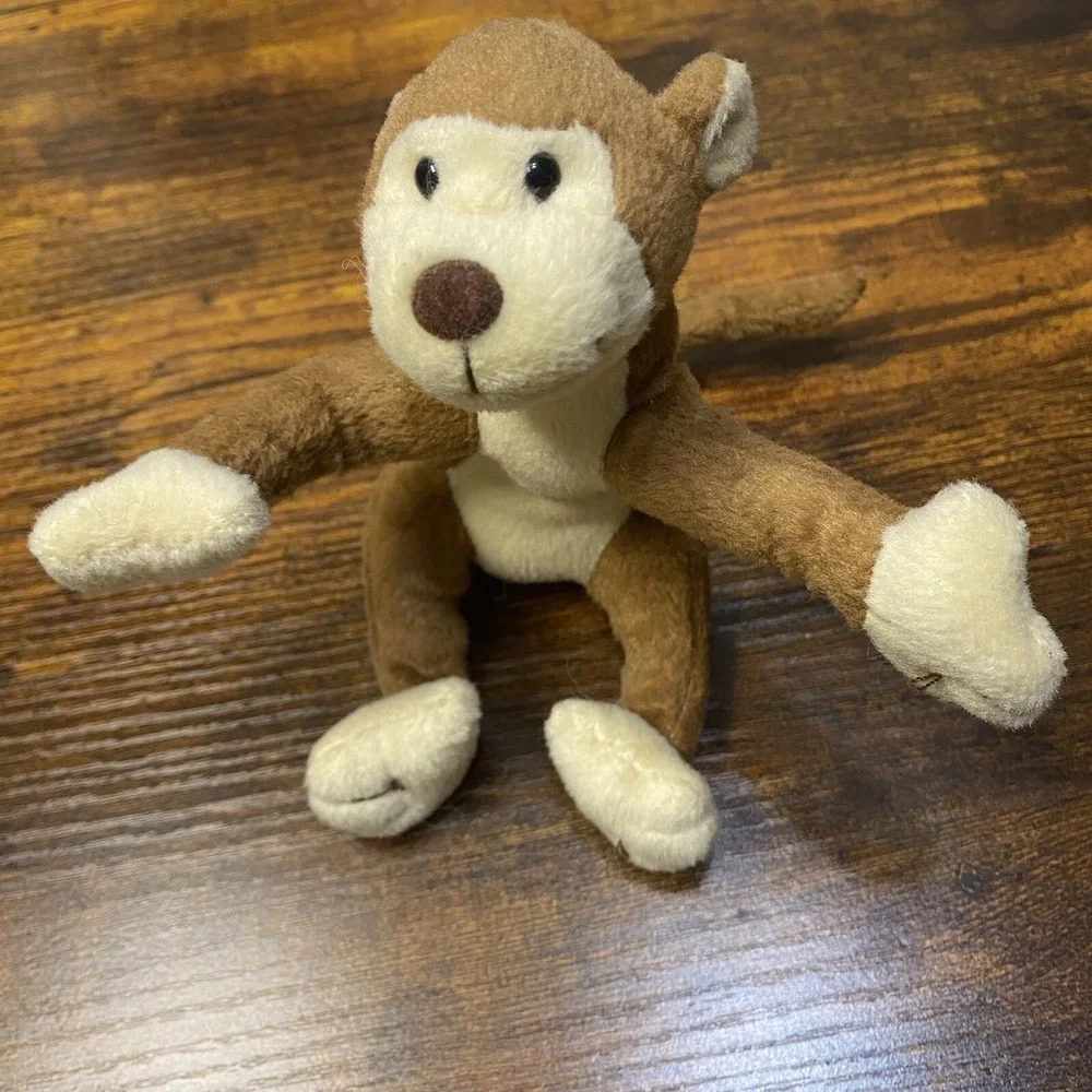 Goffa International Monkey Plush Stuffed Animal Moveable Arms Legs Limbs